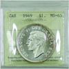 Image 1 : Silver $1 1949 ICCS Certified MS-65