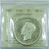 Image 2 : Silver $1 1950 ICCS Certified MS-63 CH# Rev-002