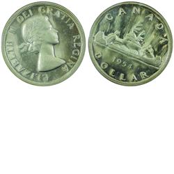 Silver $1 1954 ICCS Certified PL-66 Cameo