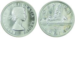 Silver $1 1956 ICCS Certified PL-66 Cameo. Blast white