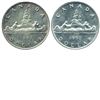 Image 2 : Silver $1 1957 Water Line & 1957 No Water Line ICCS Certified MS-64. 2pcs.