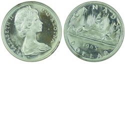 Silver $1 1965 Large Beads Blunt 5 ICCS Certified PL-65 Heavy Cameo