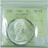 Image 2 : Silver $1 1965 Type V ICCS Certified MS-65