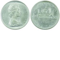 Silver $1 1966  Large Beads ICCS Certified MS-65! A blast white coin.