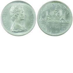 Silver $1 1966  Large Beads ICCS Certified MS-65! A blast white coin.