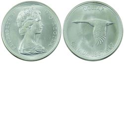 Silver $1 1967 ICCS Certified MS-65. A bright lustrous coin.