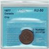 Image 2 : Error 1977 Canada 1-cent Clipped Planchet Error CCCS Certified AU-50