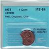 Image 2 : Error 1978 Canada 1-cent Clipped Planchet Error Double 8 Variety CCCS Certified MS-64