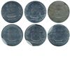 Image 2 : Error Group Lot of 6 Error coins from India. This unique lot contains 3x 2 Rupees coins with double 