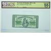 Image 2 : 1870 Dominion of Canada 25c. DC-1c, Plain Series, BCS AU-55, Original.