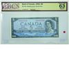 Image 2 : 1954 Bank of Canada Devil's Face $5. BC-31b, Beattie-Coyne, Prefix G/C, BCS CUNC-63, Original.  S/N: