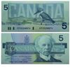 Image 1 : 1986 Bank of Canada $5 Changeover note. BC-56b, Thiessen-Crow, Prefix EPC, BCS CUNC-64, Original.  S