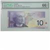 Image 2 : 2001 Bank of Canada $10. BC-63a, Prefix FDY, PMG GUNC-66, EPQ. S/N: FDY0279751.