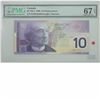 Image 2 : 2001 Bank of Canada $10 Replacement note. BC-63aA, FDZ(9.000M-9.600M), PMG GUNC-67, EPQ. S/N: FDZ923