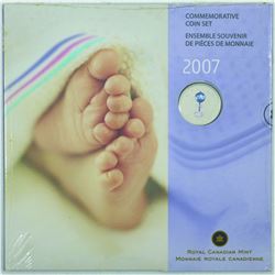 RCM Issue 2007 Baby 7-coin Gift Set with Coloured 25-cent baby Rattle