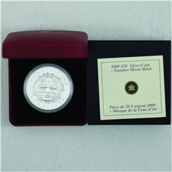 RCM Issue 2009 Canada $20 Silver Summer Moon Mask Coin with all original mint packaging (TAX Exempt)