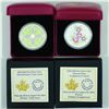 Image 1 : RCM Issue 2x 2014 Stained Glass Series $20 Casa Loma and Craigdarroch Castle Fine Silver coins with 