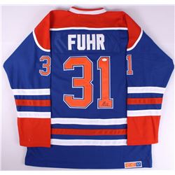 Grant Fuhr Signed Oilers Jersey (JSA COA)