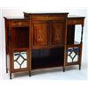 Image 1 : Edwardian Sheraton Revival rosewood sideboard, fitted a pair of bow fronted panelled doors with s…