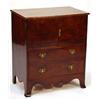 Image 1 : 19th century mahogany nightstand, fitted a pair of cupboard doors above two drawers on splayed br…