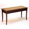 Image 1 : Edwardian mahogany duet stool with rising seat on square splayed legs, label for J. Wood & Sons L…