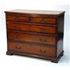 Image 1 : 19th century oak chest, fitted two short above three graduated long mahogany crossbanded drawers …