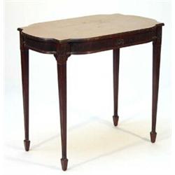 Adams style Edwardian mahogany occasional table on tapering legs with spade feet…