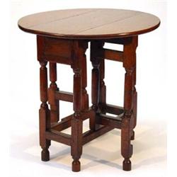 19th century oval oak gateleg table on turned legs…