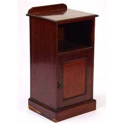 Edwardian inlaid mahogany beside cupboard…