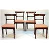 Image 1 : Set of four Victorian tigerwood dining chairs with upholstered stuffover seats on turned legs…