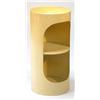 Image 1 : Cream painted Tomotom Mayfair cylindrical shelving unit, 72cm high, paper label to base…