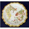 Image 1 : Hand painted and gilded Royal Worcester plate, decorated with flowers, marks to back, 22cm diamet…