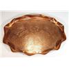 Image 1 : Fluted oval Newlyn style beaten copper fish design tray, 50cm in length…