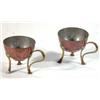 Image 1 : Pair of WMF copper and brass eggcups on splayed feet…