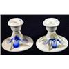 Image 1 : Pair of Moorcroft candlesticks, hand decorated with orchids, 10cm high, marks to base…