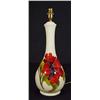 Image 1 : Hand painted Moorcroft 'Hibiscus' patterned table lamp, impressed marks to base, 37cm high…