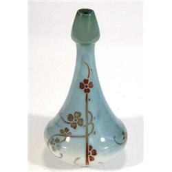 Hand painted Royal Worcester Sabrinaware Art Nouveau style floral slender necked vase, 19cm high,…