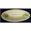 Image 1 : Hand painted Clarice Cliff 'Corn' design dish, 26cm in length, marks to base…