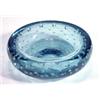 Image 1 : Whitefriars blue bubbled glass ashtray, 12cm diameter…