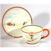 Image 1 : Hand coloured and transfer printed Paragon breakfast cup and saucer decorated with Alpine skiiing…