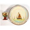 Image 1 : Mottoware Eastbourne Little Boats plate and an eggcup…