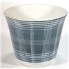 Image 1 : Denby stoneware blue and white checked jardiniere, 28cm high…