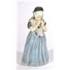 Image 1 : Hand painted Royal Copenhagen figurine of a girl in a blue dress with shawl, various marks to bas…