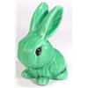 Image 1 : Green glazed seated Sylvac style rabbit, 16cm high…