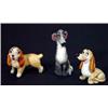 Image 1 : Hand painted Wade Disney Lady, Daxie and Chief dogs, largest 6cm high…