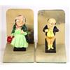 Image 1 : Pair of hand painted Royal Doulton Dickens character onyx bookends…