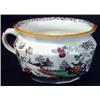 Image 1 : Hand coloured and transfer printed Masons ironstone octagonal chamberpot decorated with chinoiser…