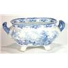 Image 1 : Victorian stone china Fairy Villas pattern blue and white transfer printed twin handled tureen, 3…