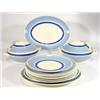 Image 1 : Susie Cooper blue banded selection of dinner ware including two tureens, meat plates, dinner plat…