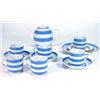 Image 1 : T.G Green Cornishware blue banded teapot, six cups, three saucers, two side plates and a sandwich…
